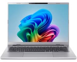 Aspire 14 AI A14-53M-50K5 - CoPilot+ PC - Laptop - 14 inch 120Hz - Core Ultra 5 - 16GB - 512GB SSD - Verlicht toetsenbord - Zilver