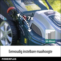 Powerplus elektrische grasmaaier POWPG10240 - 1800 W, 460 mm Ø grasmachine, tuintoestel, met grasopvangsysteem, mulchen en achteruitworp — thumbnail 4