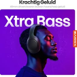 Xssive H11 Koptelefoon Draadloos met Noise Cancelling - Lange Batterijduur, Nederlandse APP & Equalizer - Zwart — thumbnail 3