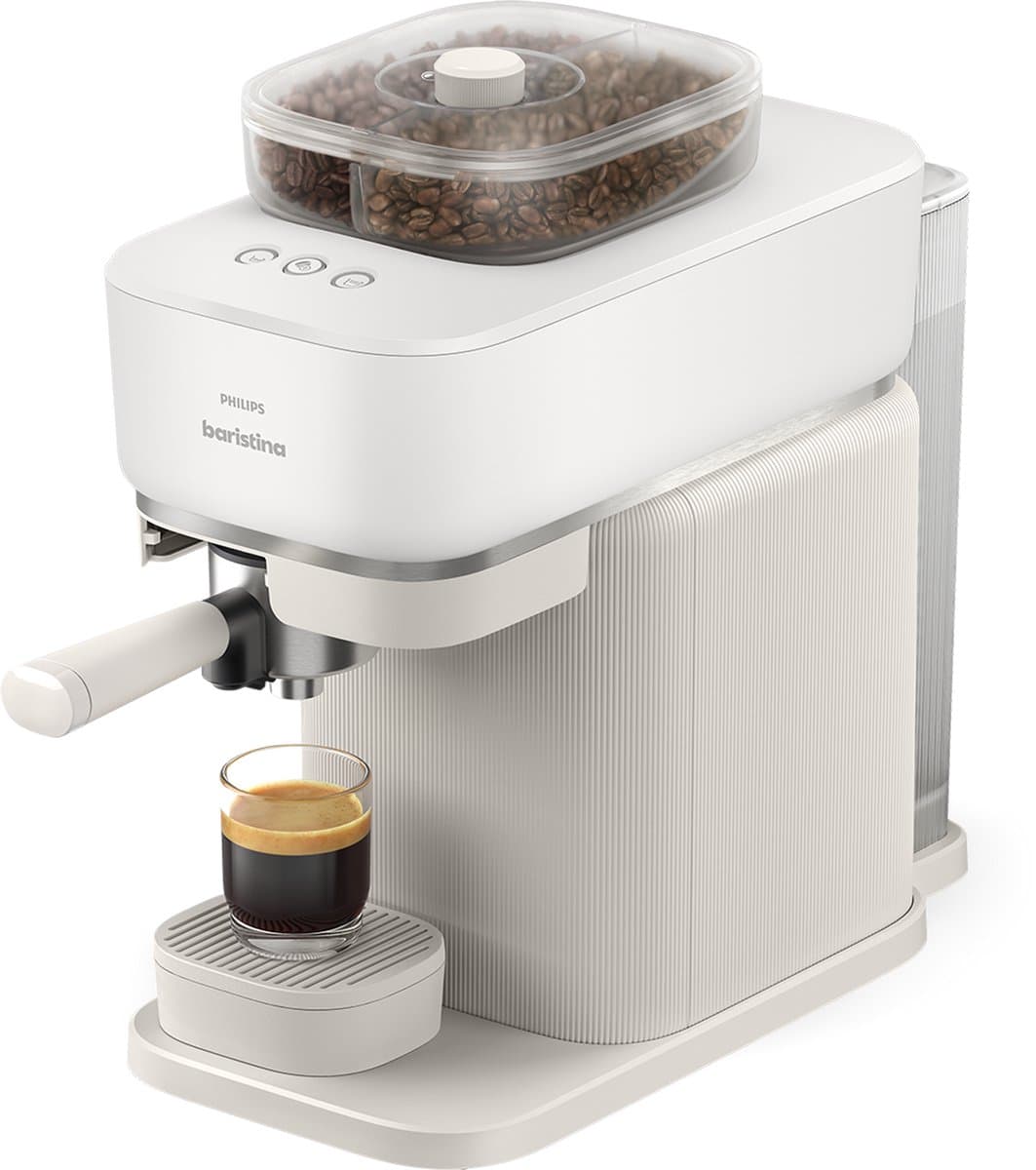 Philips Baristina met Bean swap - BAR320/00 - Espressomachine - Pistonmachine - Wit — afbeelding 1