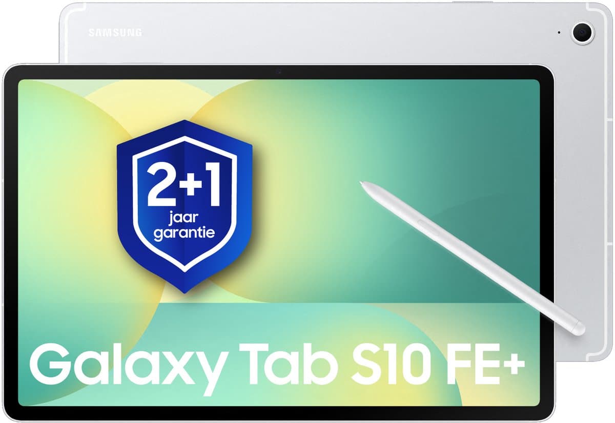 Samsung Galaxy Tab S10 FE Plus - Wi-Fi - 256GB - Silver + 1 jaar extra garantie — afbeelding 1