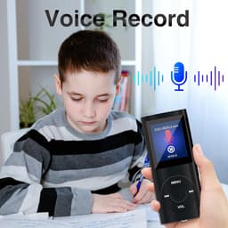MP3 Speler - met Bluetooth - Incl. 32GB SD Kaart - Digitaal 1,8-inch LCD-scherm - USB - FM-radio - Spraakrecorder - E-book - Dicatafoon - Ideaal voor Sport, Kinderen en Volwassenen - Zwart — thumbnail 5