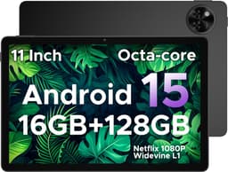 DOOGEE U11 - Tablet - Tablets - 16 GB RAM+ 128 GB ROM/TF 2TB - Android 15 - 11 inth 90 Hz - Dubbele boxluidsprekers - 8580 mAh - Face ID - 5G WiFi - Widevine L1 - GPS - Zwart — thumbnail 1