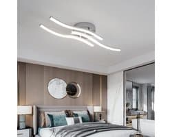 Woonkamer Lamp - Golvend Drie Hoofd Moderne LED-Plafondlamp - 18W - voor Binnen - Woonkamerlamp - Woonkamer Lamp Plafond - Plafondverlichting voor Woonkamer, Slaapkamer, Keuken