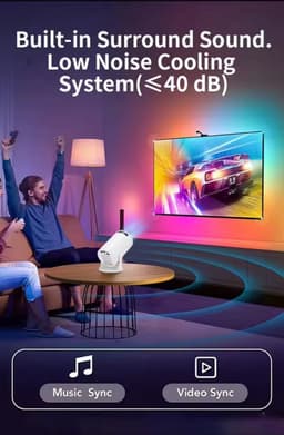 Beamer VR2 – LET OP: MIKANRO levert de originele Freestyle beamer met ingebouwde Android. Deze kan als enigste onafhankelijk functioneren en heeft dus geen mobiel hiervoor nodig. — thumbnail 1