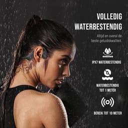 Tech Essentials Wave - Sport oordopjes - Bone Conduction Headphone - Open Ear Oortjes - Draadloze Bluetooth Koptelefoon - Zwemmen - Hardlopen - 32GB Geheugen - IPX7 Waterbestendig- Zwart — thumbnail 3