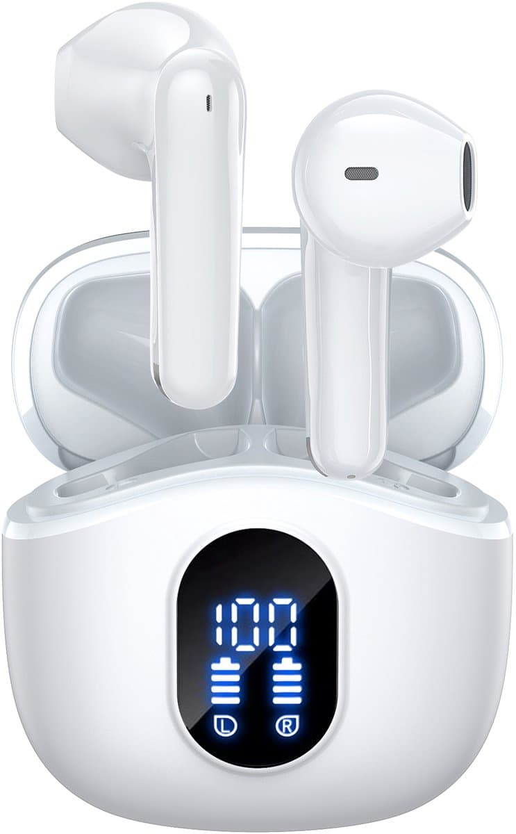 Siltcon® SoundWave Pro 4 - Oortjes Draadloos - Draadloze Oordopjes – Oordopjes – Oortjes - Universeel - Noise cancelling ENC - Wit — afbeelding 1