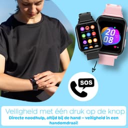 Wiesba WB5 - smartwatch kinderen - gps horloge kind - kinderhorloge bellen - gps tracker kinderhorloge - kinderhorloge met gps - kinderhorloge - Roze — thumbnail 4