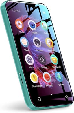 Mp3 speler met Bluetooth, 72 GB 4.0-inch mp3-mp4-speler met volledig touchscreen met WiFi-overdracht, draagbare HiFi Sound Walkman digitale muziekspeler met FM, recorder, browser (Groente) — thumbnail 1