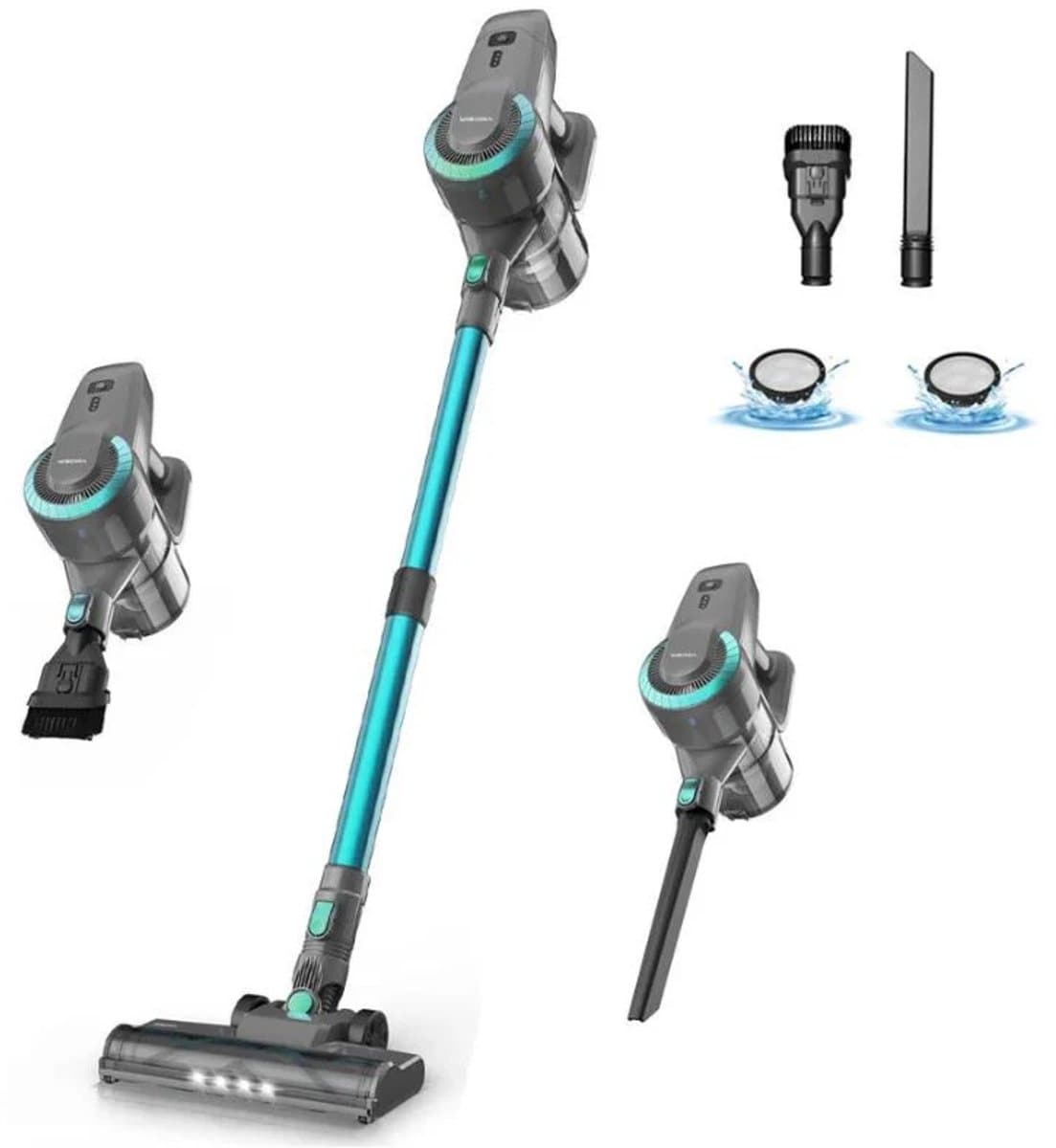 stofzuiger - stofzuiger zonder zak - Draadloze Staande Stofzuiger, - 20kpa Ultra Lichtgewicht Stokstofzuiger Voor Tapijt, Harde Vloer, Auto, Dierenhaar — afbeelding 1