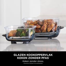 Ninja CRISPi 4-in-1 compact glazen kooksysteem - Airfryer, Roast, Recrisp, Keep Warm - Inclusief twee glazen schalen van 3.8L en 1.4L en bijpassende deksels - 2 Crisper-Plates - Groen - FN101EUSG — thumbnail 5