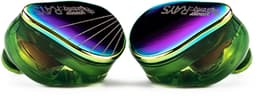 Moondrop Rays - In-Ear Monitors - IEM - 1DD+1 Planar Hybride Drivers - Audiofiele Oordoppen - Verwisselbare Kabel - Ergonomisch Ontwerp - Groen/Paars — thumbnail 1