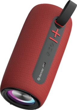 Denver Bluetooth Speaker Draadloos - Lichteffecten - Muziek Box - AUX - TWS Pairing - BTL360 - Rood — thumbnail 2