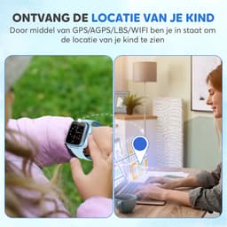 Rock&Rose 4G GPS Horloge Kind - Inclusief Simkaart - SOS Functie - Kinder Smartwatch - Kinderhorloge Jongen Smartwatch - Smartwatch Kinderen - Blauw — thumbnail 4