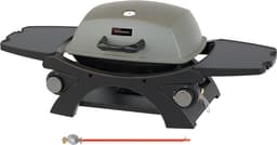 KitchenBrothers Gas BBQ - Tafelmodel Barbecue - Tafelbarbecue - PFAS Vrij - Anti-aanbaklaag - 37x48 cm Grilloppervlak - Vaderdag Cadeau - Zwart — thumbnail 1