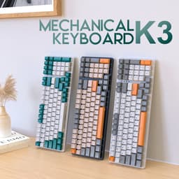 Fuegobird K3 Mechanisch Gaming Toetsenbord - 100keys - Rood Switch - QWERTY - Mechanical RGB Backlight Keyboard - WaterGreen — thumbnail 5