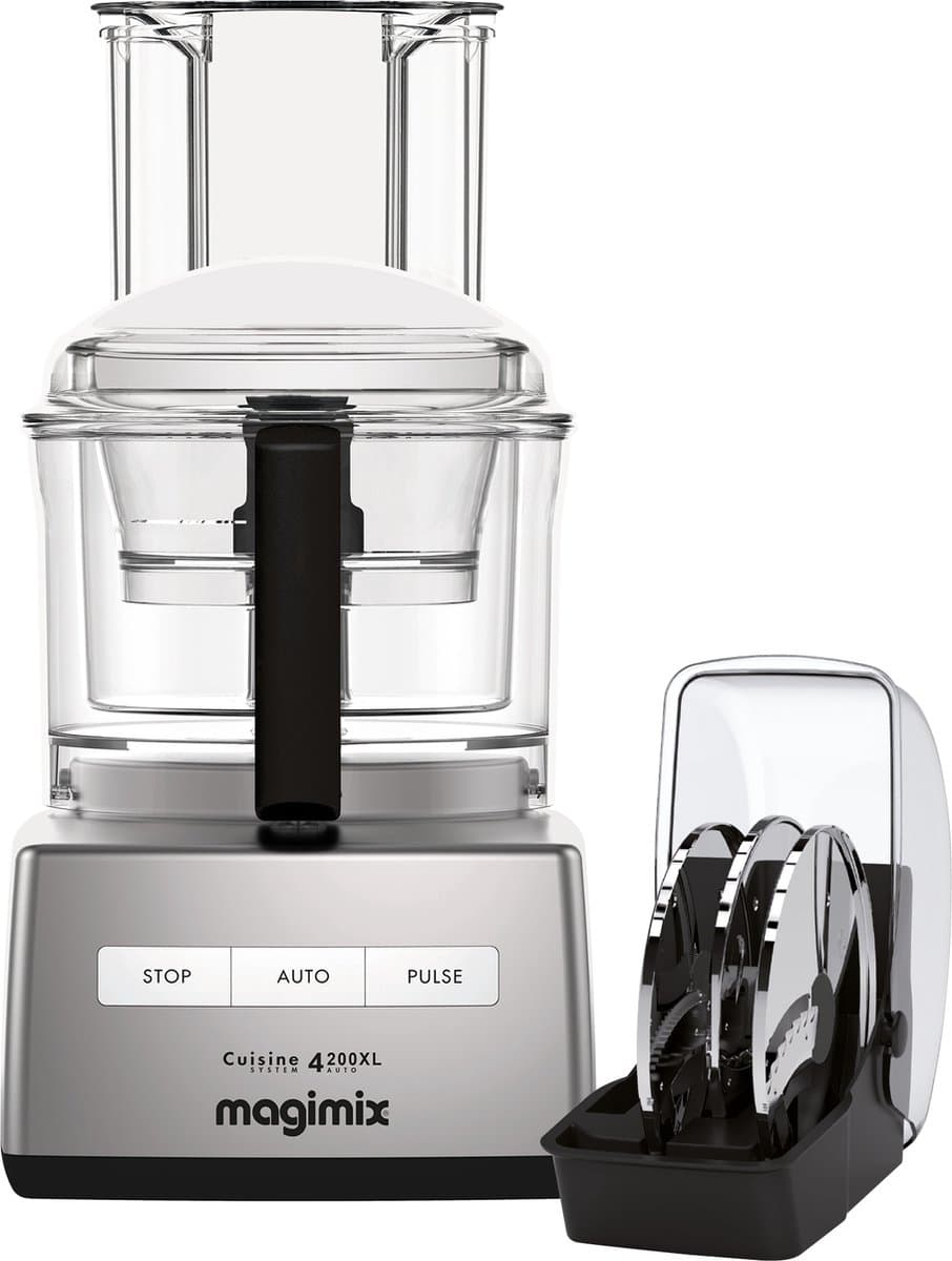 Magimix CS 4200 XL - Foodprocessor - Keukenmachine - Mat Chroom - Creative kit — afbeelding 1