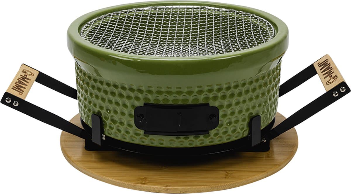 Q-MAMI TABLE GRILL | GREEN (Hibachi / Shichirin / Tafelgrill / Barbecue / Kamado / Tafel bbq) — afbeelding 1