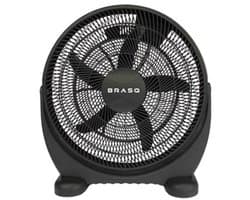 BRASQ Vloerventilator - 50 cm - Zwart - 3 snelheden - Ventilator Staand - Verstelbaar - 90 Watt