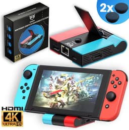 Good2know Nintendo Switch Dock Set - Multifunctioneel 5 in 1 Docking station geschikt voor Switch & OLED - Ultra HD - 4K HDMI - Oplaadstation - TV/Monitor aansluiting voor Schermprojectie - Inclusief thumb grips — thumbnail 1