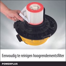Powerplus elektrische stofzuiger nat-droog POWX321 - 1000W stofzuiger keuken, vloer, tapijt - 18l tank - met 3 acc. — thumbnail 2