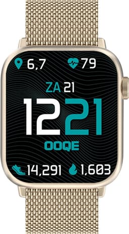 OOQE WATCH PRO 7 - Smartwatch Dames | Elegant Design | Bellen en Gebeld Worden | Berichten Inzien |Gezondheidsanalyse | Sportanalyse | Stress en Slaap Management | Nederlandstalig | Barst- en Krasbestendig | Goud — thumbnail 2
