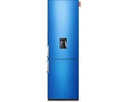 NUNKI LARGEH2O (Blue Metalic Gloss All Sides) Combi Bottom Koelkast, F, 197+71l, Handle, Waterdispenser