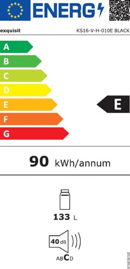 Exquisit KS16-V-H-010E - Koelkast Tafelmodel - 133 Liter - RVS Handgreep - 40dB - Zwart — thumbnail 2