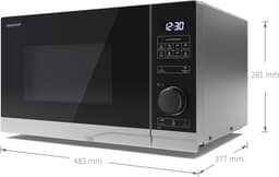 Sharp YC-PS234AE-S magnetron met ontdooifunctie en timer — thumbnail 5