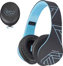 PowerLocus P2 Draadloze Over Ear Koptelefoon - Bluetooth 5.0 - Deep Bass - 20 Uur Speeltijd - Opbergtas - [Upgrade Zwart/Blauw] — thumbnail 1