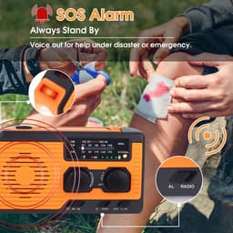 Noodradio – Solar Emergency Radio – Kamperen Outdoor Survival Radio – Powerbank – Zaklamp – Zonne Energie — thumbnail 4