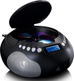 Lenco SCD-331BK Draagbare CD Speler - Radio met Bluetooth, MP3 en USB - Werkt op Batterijen en Netstroom - Zwart — thumbnail 4