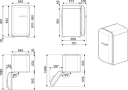 Smeg FAB10HLWH5 koelkast Vrijstaand 135 l E Wit — thumbnail 3