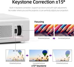 Belesy® Beamer Projector M14 - 4K Support Full HD - 7.500 Lumen - 15.000:1 Contrast - Projectie 30 tot 300 inch - Beamers - WiFi voor Android - Cadeau - WK 2022 - Moederdag — thumbnail 3