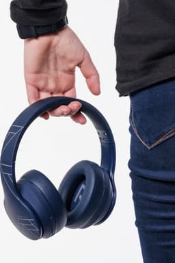 PowerLocus P6 draadloze Over-Ear Koptelefoon Inklapbaar - Bluetooth Hoofdtelefoon - Met microfoon - Blauw — thumbnail 3