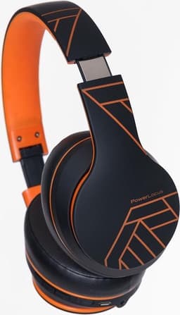 PowerLocus P6 draadloze Over-Ear Koptelefoon Inklapbaar - Bluetooth Hoofdtelefoon - Met microfoon - Zwart/Oranje — thumbnail 3