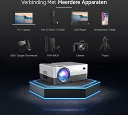 UpLiving LCD - Mini Beamer met WiFi - Bluetooth - Input tot Full HD — thumbnail 2