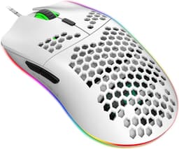 HXSJ J900 - Bedrade Gaming Muis - 6400DPI - Ultra licht - RGB Verlichting - Optisch - Wit — thumbnail 3