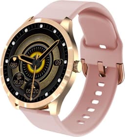 Belesy® BQSiRgPk 2022 - Smartwatch Dames – Smartwatch Heren - Horloge - 1.28 inch - Kleurenscherm - Stappenteller - Bloeddruk - Hartslag - 75+ Wijzerplaten – Sporten – Goud – Siliconen - Roze - Moederdag — thumbnail 4