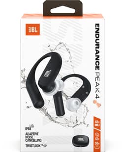 JBL Endurance Peak 4 - Sport Oordopjes - Draadloos Bluetooth - In ear - Oortjes met Oorhaak - Hardlopen - 48 uur - IP68 - Waterbestendig - Zwart & Grijs — thumbnail 5