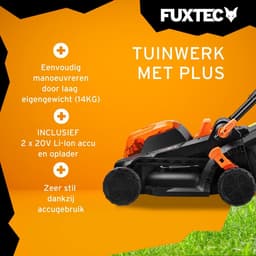 Draadloze Accu Grasmaaier 40V Met 2x20V Accu's en Dubbele Lader - 33cm Maaibreedte — thumbnail 5