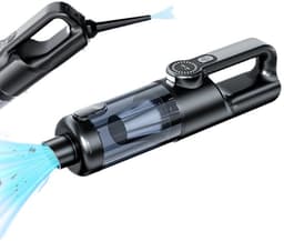 Draadloze Handstofzuiger Voor De Auto - Draagbare Oplaadbare Mini Autostoofzuiger - Zwart - 8 Opzetstukken - 17000Pa — thumbnail 2