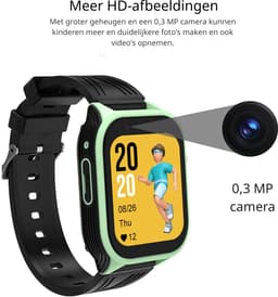 DrPhone KidsTimeX14 – 4G Kinder Smartwatch met GPS - WhatsApp – Videobellen – Bluetooth – Hotspot – SOS – Nederlandse Mobiele App - Camera & 1.83” HD Touchscreen – Simkaart Slot - IP67 Waterdicht - Roze/Zwart — thumbnail 4