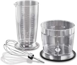Keukenmachine 3-in-1 Zwart – Deegmixer & Keukenrobot met Mengkom – Mixer voor Mixen, Kloppen en Pureren – 500 Watt, 700 ml — thumbnail 5