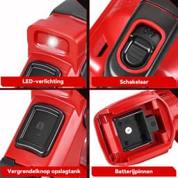 ONEVAN Steelstofzuiger - Accu Stofzuiger - 16000 Pa zuigkracht - HEPA Filter - met 2x Accu's - Kruimeldief - 700 ml Stofbak - voor Tapijten en Harde Vloere — thumbnail 4