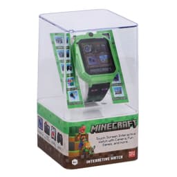 Accutime Kinderhorloge Minecraft II - Smartwatch Kind - Kinderhorloge met Spelletjes - Smartwatch Kinderen - Selfie Camera - Groen Zwart — thumbnail 1