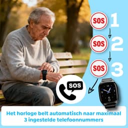 Wiesba WB70S - GPS Horloge Senior - Smartwatch voor Ouderen - Persoonlijke alarmen - alarm horloge ouderen - GPS Horloge Alzheimer - Valdetectie — thumbnail 5