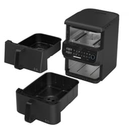 Heinner Dubbele Airfryer 10 L – Heteluchtfriteuse 2 Manden – 10 Programma’s – Smart & Dual Cooking – 2500 W – Digitale Bediening – Zwart — thumbnail 4