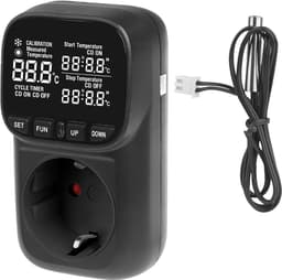 Digitale Thermostaat met Stopcontact voor Temperatuurregeling Verwarming en Koeling — thumbnail 1