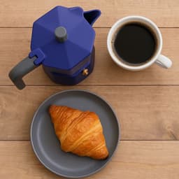 Italiaans koffiezetapparaat - PEZZETTI - PENTAEXPRESS - Aluminium - 6 kopjes - Blauw — thumbnail 2